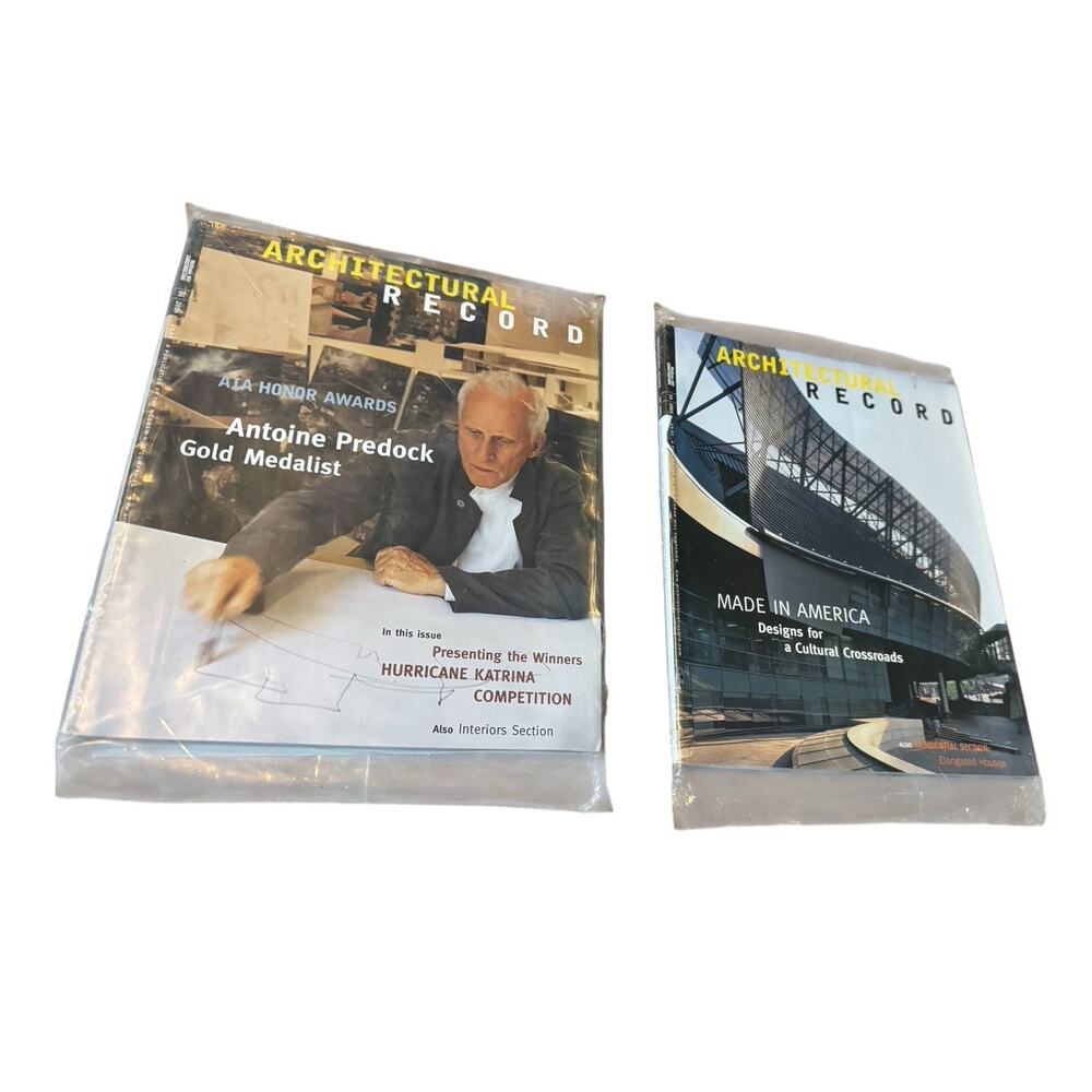 Architectural Record Magazine Lot 2‎ New Sealed 2006 Antoine Predock Interiors